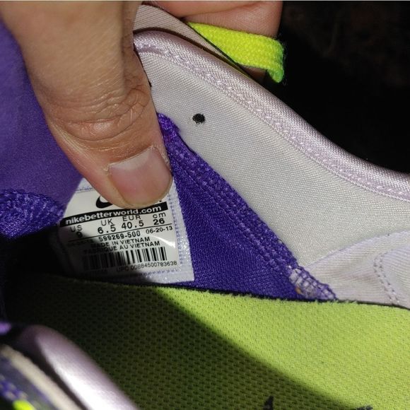 Nike Purple and Neon Green Athletic Shoes - Picture 10 of 12